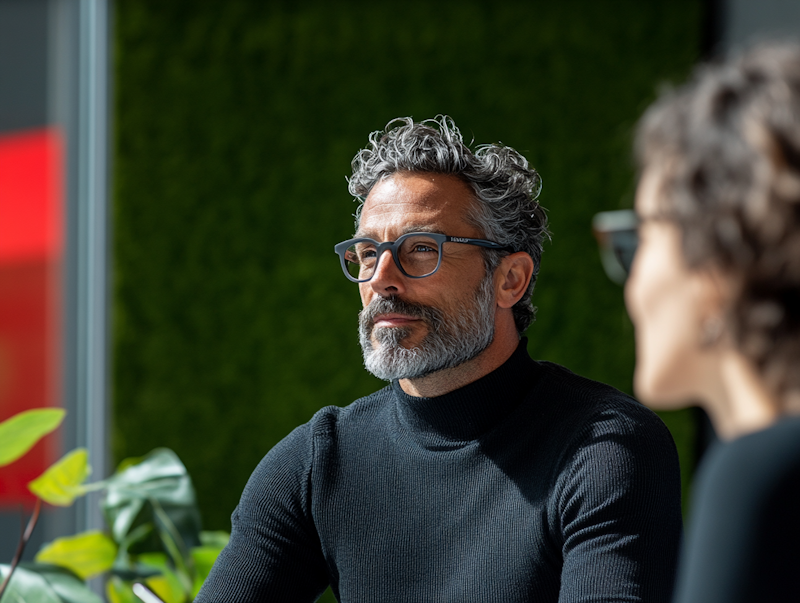Conseiller financier professionnel en consultation avec client
